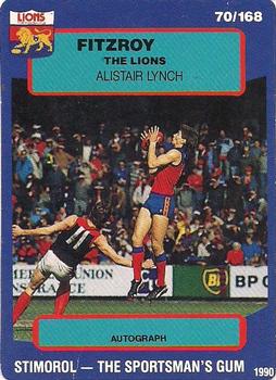 1990 AFL Scanlens Stimorol #70 Alastair Lynch Front